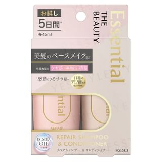 Kao - Essential The Beauty Repair Shampoo & Conditoner Trial Set, 1 set, 120 g, 4901301428073