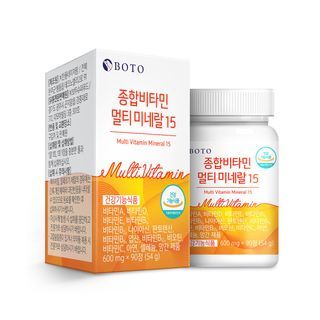 BOTO - Multi Vitamin Multi Mineral 15, 600g x 90 tablets, 88 g, 8809240244920