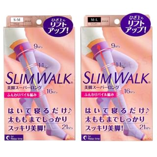 Slim Walk - Compression Super Long Stockings For Relax Time, 1 pair - Purple - S-M, 100 g, 4902522676663