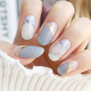 Lunacaca - Blurry Nail Art Stickers, 24 pcs, 50 g, 4892022007980