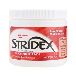 STRIDEX - Maximum 2% Salicylic Acid Soft Touch Pads, 55 pcs, 184 g, 041388009414