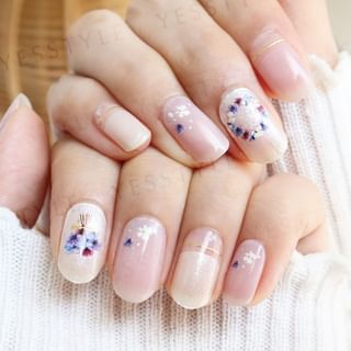 Lunacaca - Promise Of Cobalt Nail Art Stickers, 24 pcs, 19 g, 4892022001022