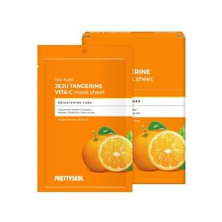 Pretty skin - The Pure Jeju Tangerine Vita C Mask Sheet Set, 25g x 10 sheets, 357 g, 8809733214867