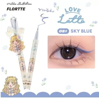 FLORTTE - SUMMER LIQUID EYELINER - 4 Colors, #07 Cherry - 0.5ml, 87 g, 6926309391325