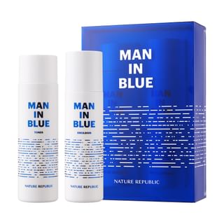 NATURE REPUBLIC - Man In Blue Skin Care Set, 2 pcs, 600 g, 8806173487189