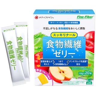FINE JAPAN - Dietary Fiber Jelly, 20 Sachets, 407 g, 4976652016606