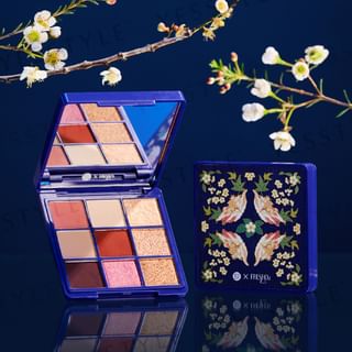 FreshO2 - Treasured Palace Museum Series Purple-Ground And Bird-And-Flower Motif 9 Shade Eyeshadow Palette, 1 pc, 280 g, 9903675000089