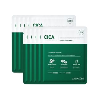 SWANICOCO - Cica Peptide Mask Pack Set, 35g x 10 sheets, 600 g, 8809535964786