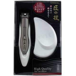 Green Bell - Nail Clipper & Stainless Steel Nail File, 1 set, 95 g, 4972525512916