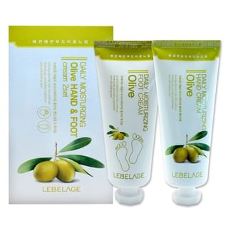 LEBELAGE - Daily Moisturizing Olive Hand & Foot Cream Set, 2 pcs, 240 g, 8809035145265