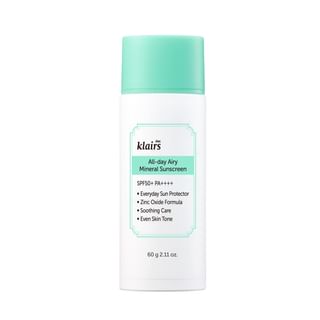 Dear, Klairs - All-day Airy Mineral Sunscreen Jumbo, 60g, 94 g, 8809572892424