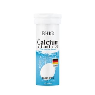 BHK’s - Calcium + Vitamin D3 Effervescent Tablets, 10 tablets, 140 g, 4713051524581