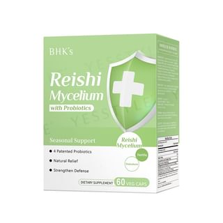 BHK’s - Reishi Mycelium With Probiotics Veg Capsules, 60 capsules, 280 g, 4713051524765