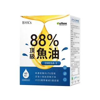 BHK’s - 88% Omega-3 Premium Fish Oil Softgels, 60 softgels, 280 g, 4713051524857