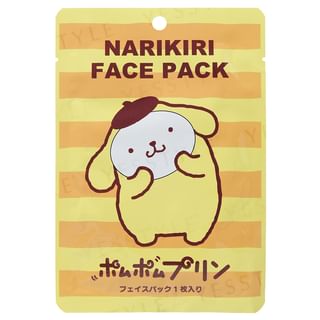 ASUNAROSYA - Sanrio Pompompurin Narikiri Face Pack, 1 pc, 28 g, 4991567273241