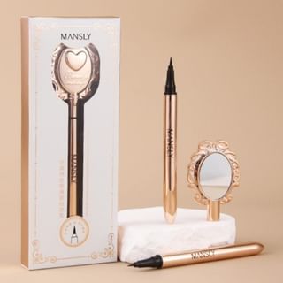 MANSLY - Intense Black Smooth Eyeliner with Mirror, 1pc - 0.7g, 39 g, 6902644350340