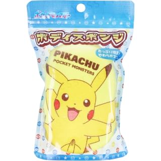 Santan - Pokemon Body Sponge Pikachu, 1 pc, 20 g, 4525636319556