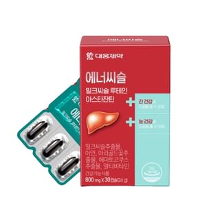 DAEWOONG - Enerthistle Milk Thistle Lutein Astaxanthin, 800mg x 30 capsules, 66 g, 8806129220921
