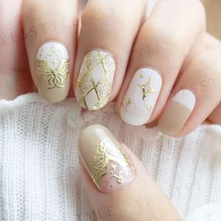 Lunacaca - Taurus Constellation Nail Art Stickers, 24 pcs, 10 g, 4892022001056