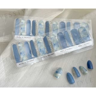 NAIL n THINGS - ND35 Forzen Ice Self-Adhesive Design Nail Polish Wraps, 1 set, 20 g, 77390336