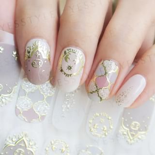 Lunacaca - Cancer Constellation Nail Art Stickers, 24 pcs, 10 g, 4892022001060