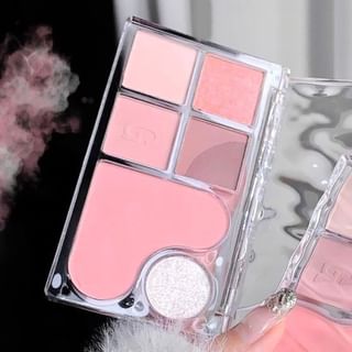 Gege Bear - 6 Shade Eyeshadow Palette - #02 Strawberry Mood, #02 - 12.5g, 92 g, 6942344600482