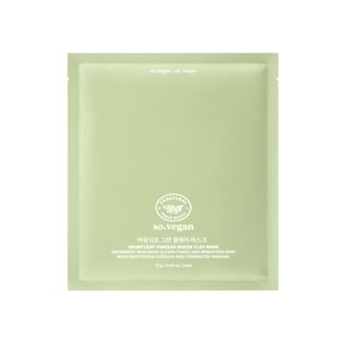 so natural - So Vegan Heartleaf Vinegar Green Clay Mask, 13g x 1 sheet, 50 g, 8809263878539
