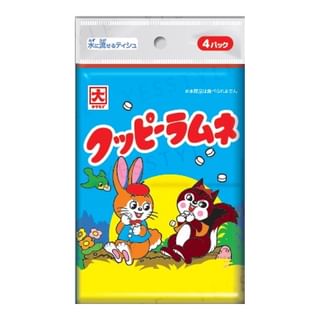 DAIREI - Kuppy Ramune Pocket Tissue, 4 pcs, 48 g, 4901988000081