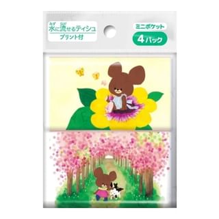DAIREI - The Bears’ School Mini Pocket Tissue, 4 pcs, 30 g, 4570118133205