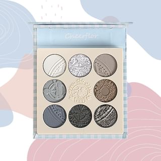 CHEERFLOR - Farley Garden Magic Circle Embossed Eyeshadow - CFR971 Haze Blue, CFR971 Haze Blue - 6.8g, 70 g, 6973411954825