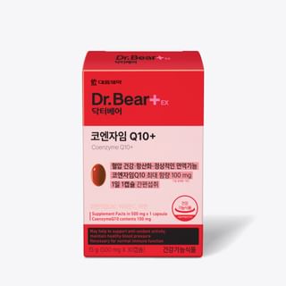 DAEWOONG - Dr.Bear+ EX Coenzyme Q10+, 500mg x 30 capsules, 54 g, 8806000000697