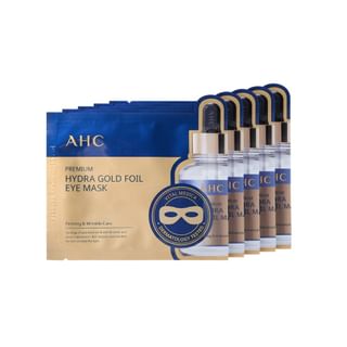 A.H.C - Premium Hydra Gold Foil Eye Mask Set, 7ml x 5 sheets, 97 g, 8809611686786