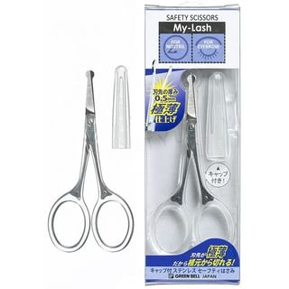 Green Bell - My-Lash Safety Scissors Round Head Design, 1 pc, 40 g, 4972525533195