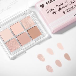 ROZO - British Ballet 6 Colours Eyeshadow Palette, 1.1g x 6, 61 g, 6973859614862