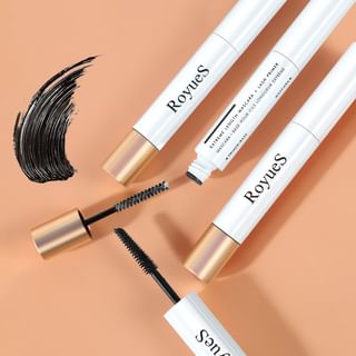 RoyueS - Dual Head Extreme Length Mascara + Lash Primer, Black (9ml +3.5ml), 40 g, 6951286420799