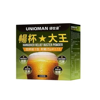 BHK’s - Uniqman Hangover Relief Buster Powder, 3g x 30 packs, 200 g, 4713051527766