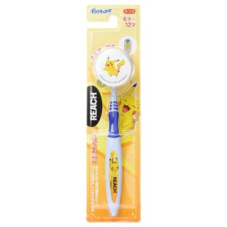 Ginza Stefany Tokyo - REACH Premium Kids Pokemon Toothbrush with Pikachu Holder, 1 pc, 32 g, 4571537796507