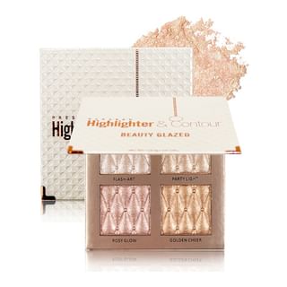 BEAUTY GLAZED - 4 Colours Pearl Highlighter Palette, 4 Colours Palette (4 x 4.5g), 80 g, 6970201940792