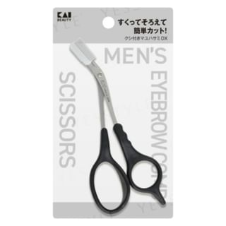 KAI - Men’s Eyebrow Comb Scissors Titanium Black, 1 pc, 20 g, 4901601076851