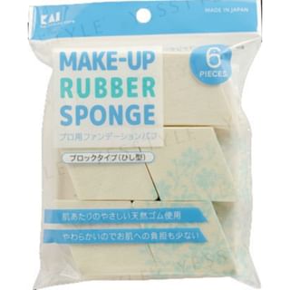 KAI - Makeup Rubber Sponge Diamond For Foundation, 6 pcs, 41 g, 4901601283013