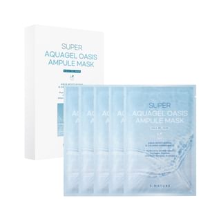 S.NATURE - Super Aquagel Oasis Ampule Mask Set (5 pcs), 30ml x 5 sheets, 380 g, 8809506310581