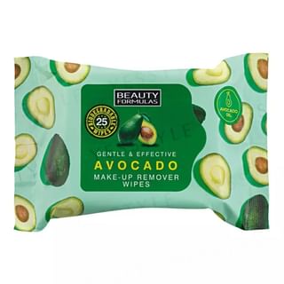 Beauty Formulas - Gentle & Effective Avocado Make-Up Remover Wipes, 25 pcs, 160 g, 5012251013314