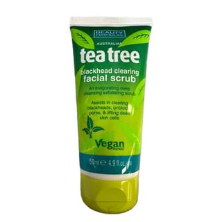 Beauty Formulas - Tea Tree Blackhead Clearing Facial Scrub, 150ml, 180 g, 5012251011129
