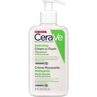CeraVe - Hydrating Cream-To-Foam Cleanser For Normal To Dry Skin, 236ml, 300 g, 3337875743563