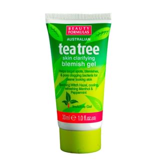 Beauty Formulas - Tea Tree Skin Clarifying Blemish Gel, 30ml, 100 g, 5012251011624