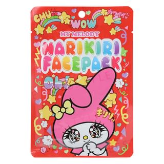 ASUNAROSYA - Sanrio My Melody Narikiri Face Pack Cute Nabeyuka, 1 pc, 28 g, 4991567273616