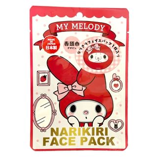 ASUNAROSYA - Sanrio My Melody Narikiri Face Pack Red, 1 pc, 20 g, 4991567273630
