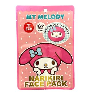 ASUNAROSYA - Sanrio My Melody Narikiri Face Pack Pink, 1 pc, 20 g, 4991567273647