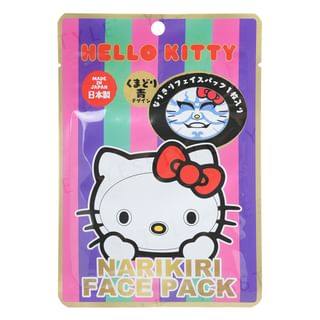 ASUNAROSYA - Sanrio Hello Kitty Narikiri Face Pack Kumadori Blue, 1 pc, 28 g, 4991567273661