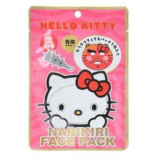 ASUNAROSYA - Sanrio Hello Kitty Narikiri Face Pack Aka Oni, 1 pc, 28 g, 4991567273678